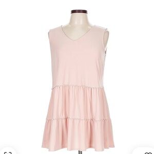 Nina Leonard Blush Sleeveless Top